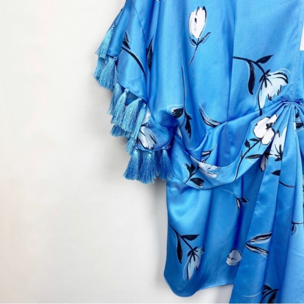 Sachin & Babi Kimono Top Little Boy Blue Falling Amelia Top Luxe XS - Picture 7 of 11